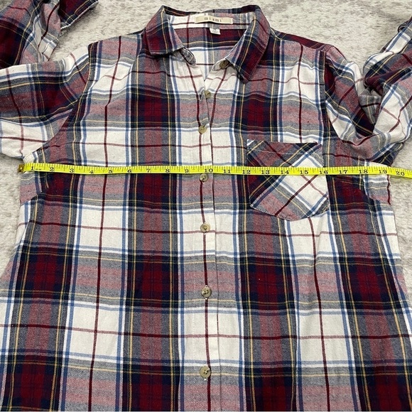 Miami Red and White Plaid Button Down Flannel - Picture 9 of 11